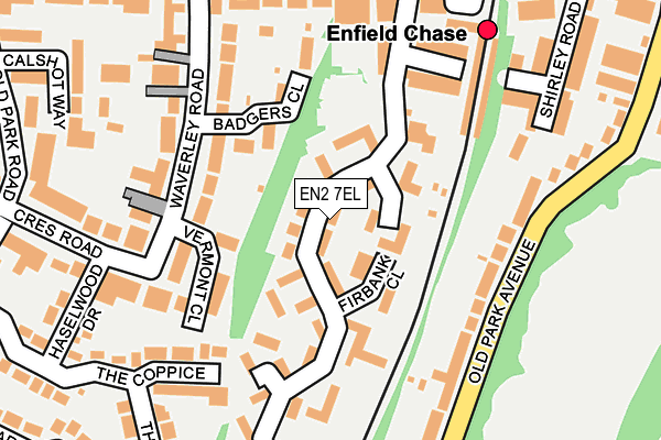 EN2 7EL map - OS OpenMap – Local (Ordnance Survey) EN2 7EL map - OS OpenMap – Local (Ordnance Survey)