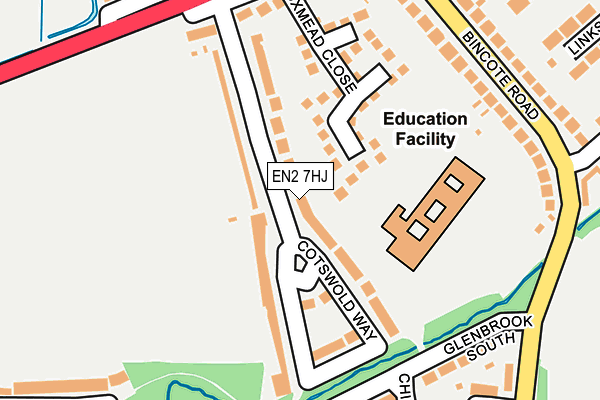 EN2 7HJ map - OS OpenMap – Local (Ordnance Survey)