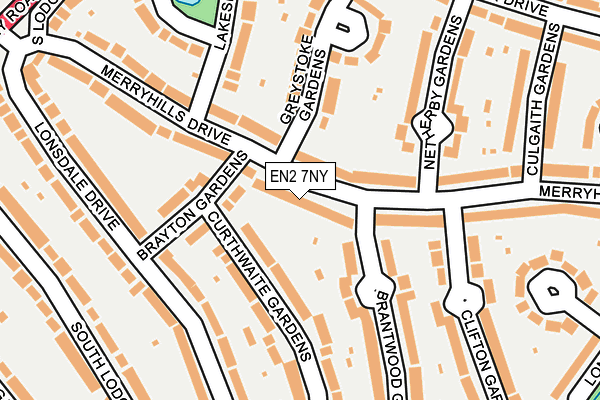 EN2 7NY map - OS OpenMap – Local (Ordnance Survey) EN2 7NY map - OS OpenMap – Local (Ordnance Survey)
