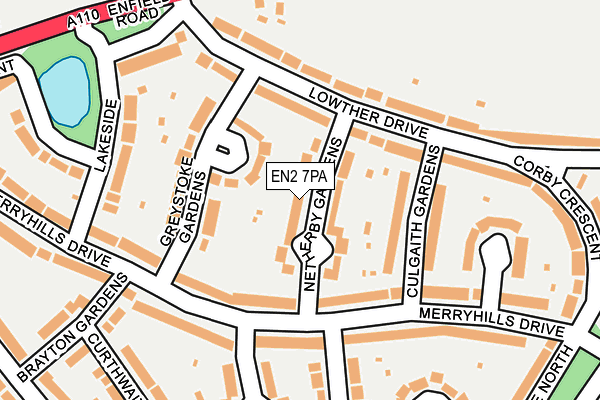 EN2 7PA map - OS OpenMap – Local (Ordnance Survey) EN2 7PA map - OS OpenMap – Local (Ordnance Survey)