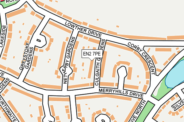 EN2 7PE map - OS OpenMap – Local (Ordnance Survey) EN2 7PE map - OS OpenMap – Local (Ordnance Survey)