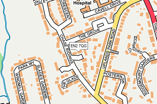 EN2 7QG map - OS OpenMap – Local (Ordnance Survey) EN2 7QG map - OS OpenMap – Local (Ordnance Survey)