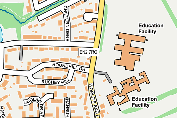 EN2 7RQ map - OS OpenMap – Local (Ordnance Survey) EN2 7RQ map - OS OpenMap – Local (Ordnance Survey)