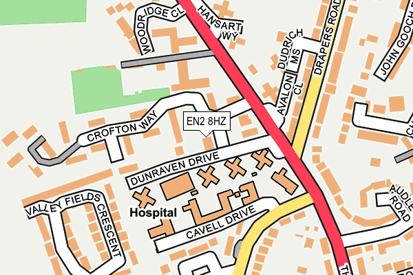 EN2 8HZ map - OS OpenMap – Local (Ordnance Survey) EN2 8HZ map - OS OpenMap – Local (Ordnance Survey)