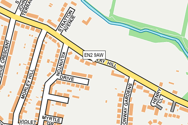 EN2 9AW map - OS OpenMap – Local (Ordnance Survey) EN2 9AW map - OS OpenMap – Local (Ordnance Survey)