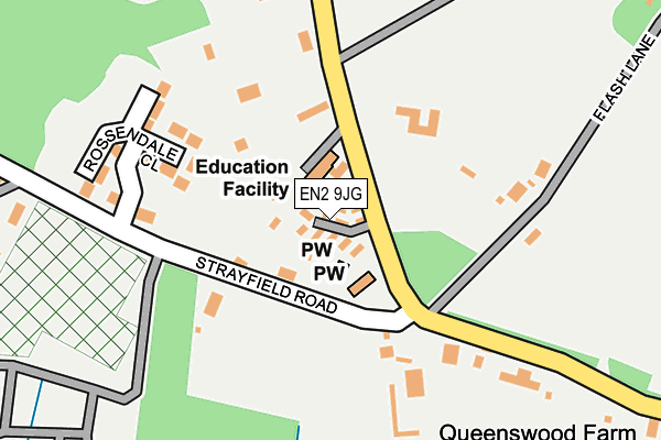 EN2 9JG map - OS OpenMap – Local (Ordnance Survey) EN2 9JG map - OS OpenMap – Local (Ordnance Survey)