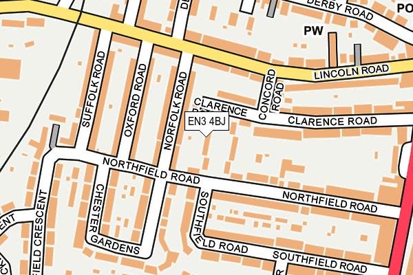 EN3 4BJ map - OS OpenMap – Local (Ordnance Survey) EN3 4BJ map - OS OpenMap – Local (Ordnance Survey)