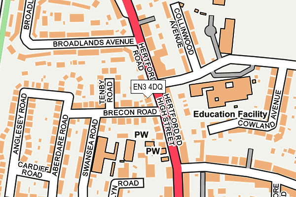 EN3 4DQ map - OS OpenMap – Local (Ordnance Survey)