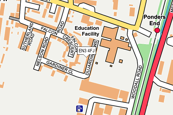 EN3 4FJ map - OS OpenMap – Local (Ordnance Survey) EN3 4FJ map - OS OpenMap – Local (Ordnance Survey)