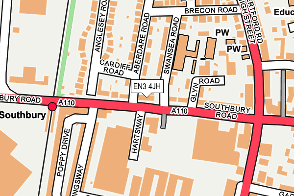 EN3 4JH map - OS OpenMap – Local (Ordnance Survey)