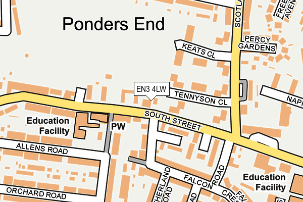 EN3 4LW map - OS OpenMap – Local (Ordnance Survey)
