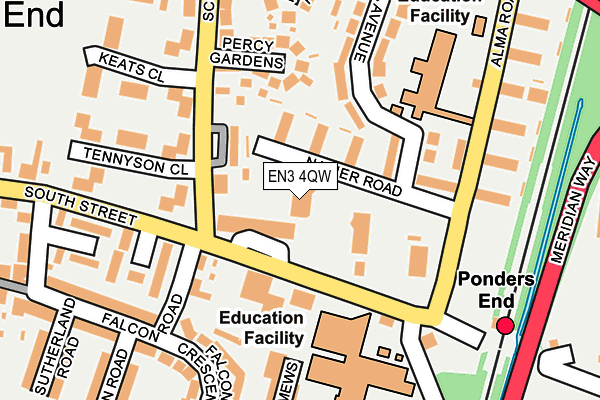 EN3 4QW map - OS OpenMap – Local (Ordnance Survey) EN3 4QW map - OS OpenMap – Local (Ordnance Survey)