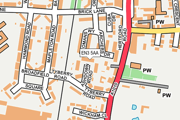 EN3 5AA map - OS OpenMap – Local (Ordnance Survey) EN3 5AA map - OS OpenMap – Local (Ordnance Survey)