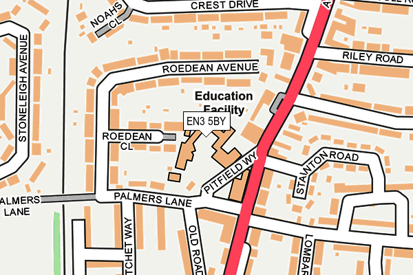 EN3 5BY map - OS OpenMap – Local (Ordnance Survey) EN3 5BY map - OS OpenMap – Local (Ordnance Survey)