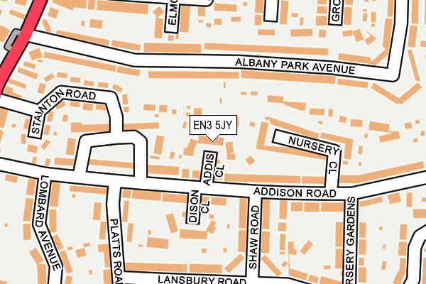 EN3 5JY map - OS OpenMap – Local (Ordnance Survey) EN3 5JY map - OS OpenMap – Local (Ordnance Survey)