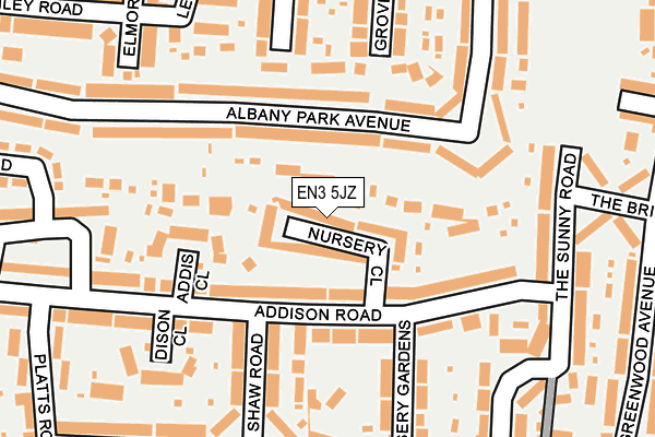 EN3 5JZ map - OS OpenMap – Local (Ordnance Survey) EN3 5JZ map - OS OpenMap – Local (Ordnance Survey)