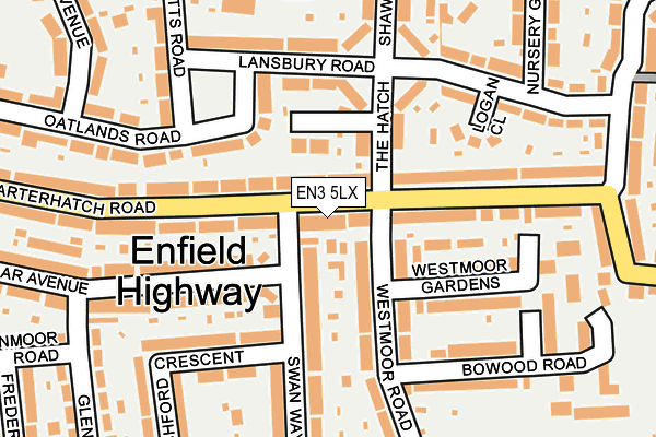 EN3 5LX map - OS OpenMap – Local (Ordnance Survey)