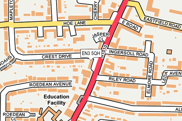 EN3 5QH map - OS OpenMap – Local (Ordnance Survey) EN3 5QH map - OS OpenMap – Local (Ordnance Survey)