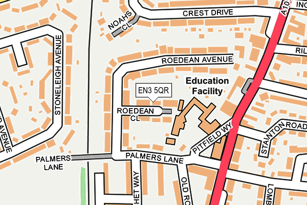 EN3 5QR map - OS OpenMap – Local (Ordnance Survey) EN3 5QR map - OS OpenMap – Local (Ordnance Survey)