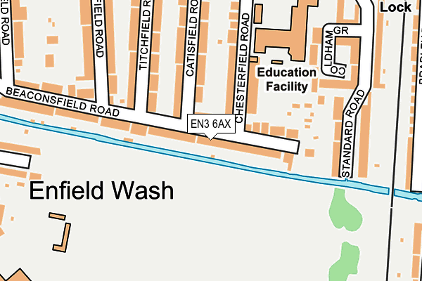 EN3 6AX map - OS OpenMap – Local (Ordnance Survey)