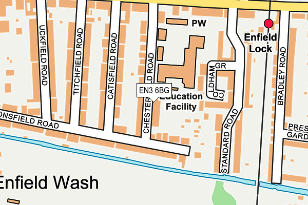 EN3 6BG map - OS OpenMap – Local (Ordnance Survey)