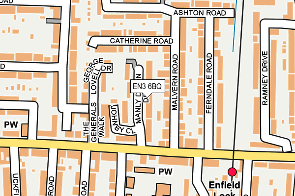 EN3 6BQ map - OS OpenMap – Local (Ordnance Survey)