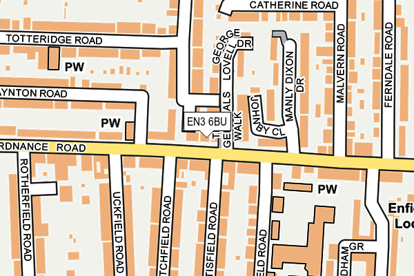 EN3 6BU map - OS OpenMap – Local (Ordnance Survey)