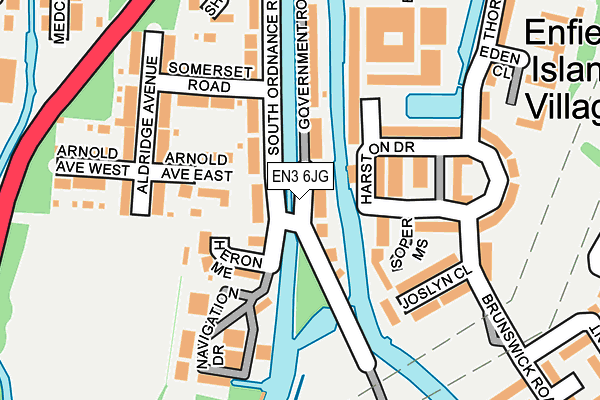 EN3 6JG map - OS OpenMap – Local (Ordnance Survey) EN3 6JG map - OS OpenMap – Local (Ordnance Survey)