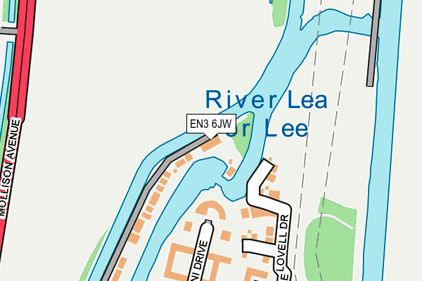 EN3 6JW map - OS OpenMap – Local (Ordnance Survey) EN3 6JW map - OS OpenMap – Local (Ordnance Survey)