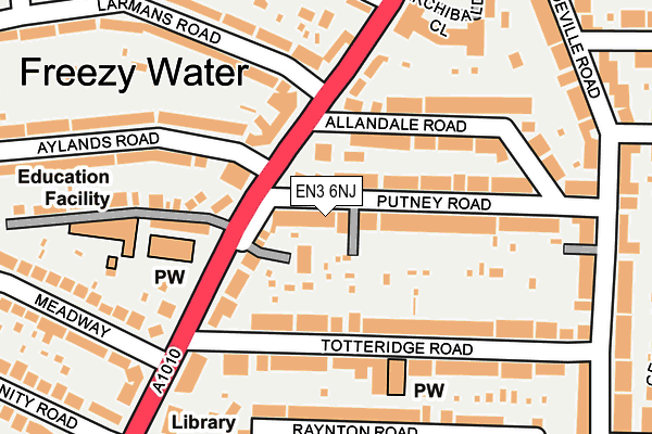 EN3 6NJ map - OS OpenMap – Local (Ordnance Survey)