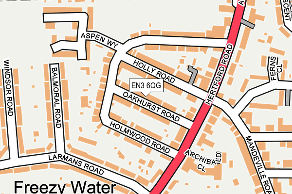 EN3 6QG map - OS OpenMap – Local (Ordnance Survey)