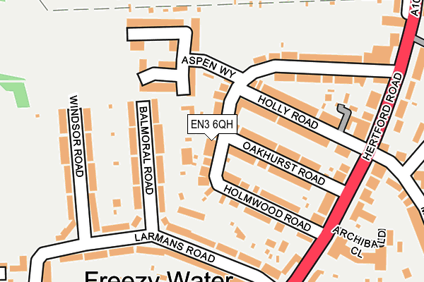 EN3 6QH map - OS OpenMap – Local (Ordnance Survey)
