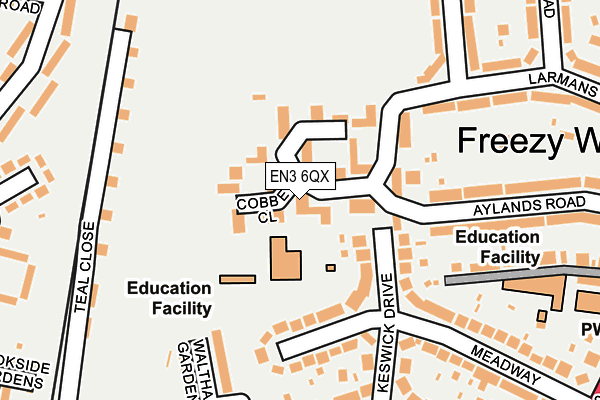 EN3 6QX map - OS OpenMap – Local (Ordnance Survey)