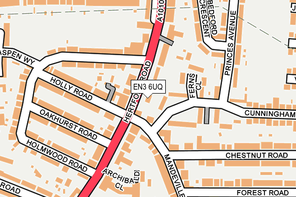 EN3 6UQ map - OS OpenMap – Local (Ordnance Survey)