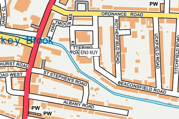 EN3 6UY map - OS OpenMap – Local (Ordnance Survey) EN3 6UY map - OS OpenMap – Local (Ordnance Survey)