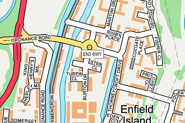 EN3 6WY map - OS OpenMap – Local (Ordnance Survey) EN3 6WY map - OS OpenMap – Local (Ordnance Survey)