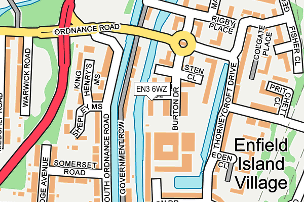 EN3 6WZ map - OS OpenMap – Local (Ordnance Survey) EN3 6WZ map - OS OpenMap – Local (Ordnance Survey)