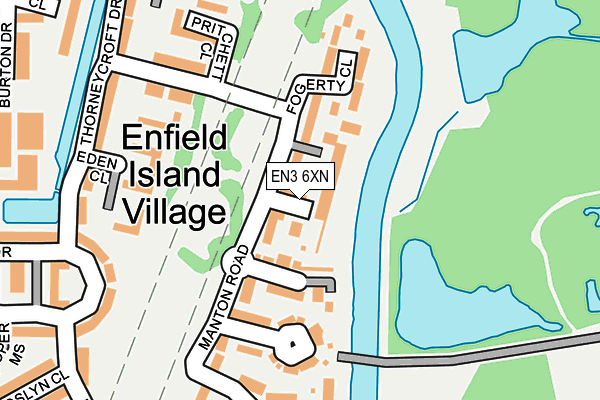 EN3 6XN map - OS OpenMap – Local (Ordnance Survey)