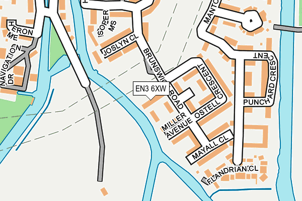 EN3 6XW map - OS OpenMap – Local (Ordnance Survey) EN3 6XW map - OS OpenMap – Local (Ordnance Survey)