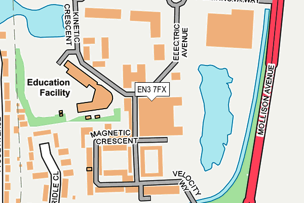 EN3 7FX map - OS OpenMap – Local (Ordnance Survey) EN3 7FX map - OS OpenMap – Local (Ordnance Survey)
