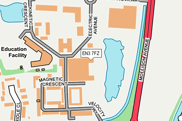 EN3 7FZ map - OS OpenMap – Local (Ordnance Survey)