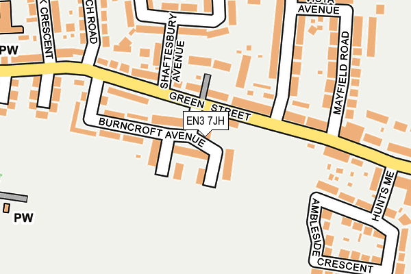 EN3 7JH map - OS OpenMap – Local (Ordnance Survey)