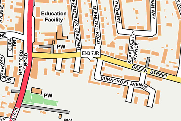 EN3 7JR map - OS OpenMap – Local (Ordnance Survey)