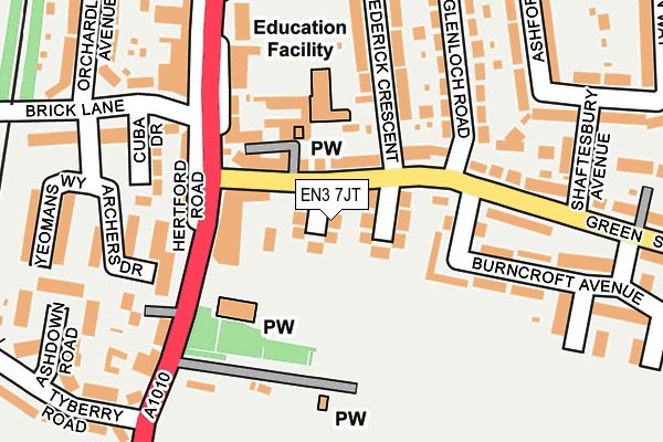 EN3 7JT map - OS OpenMap – Local (Ordnance Survey) EN3 7JT map - OS OpenMap – Local (Ordnance Survey)