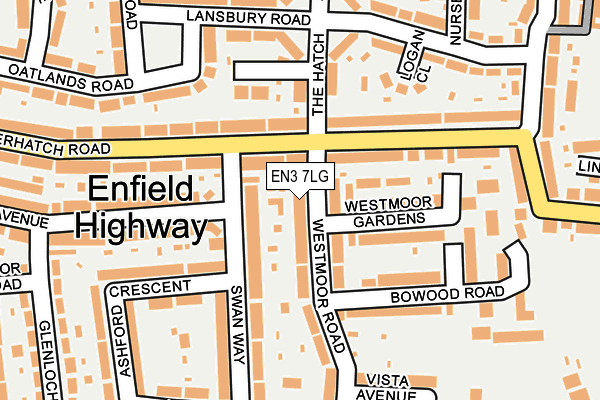 EN3 7LG map - OS OpenMap – Local (Ordnance Survey)