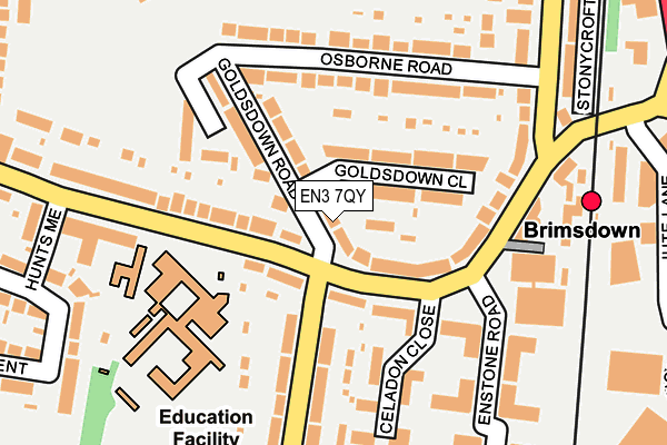 EN3 7QY map - OS OpenMap – Local (Ordnance Survey) EN3 7QY map - OS OpenMap – Local (Ordnance Survey)