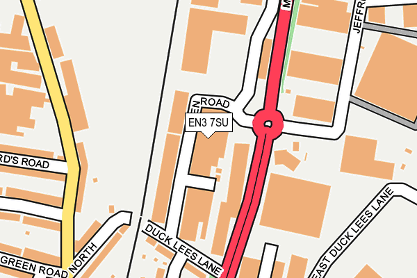 EN3 7SU map - OS OpenMap – Local (Ordnance Survey) EN3 7SU map - OS OpenMap – Local (Ordnance Survey)