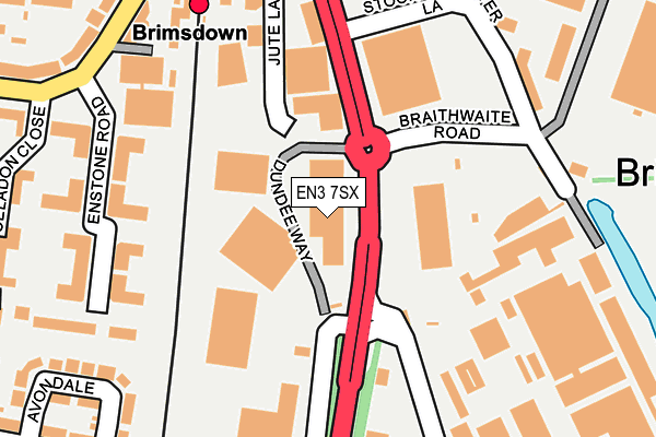 EN3 7SX map - OS OpenMap – Local (Ordnance Survey)