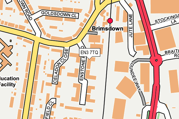 EN3 7TQ map - OS OpenMap – Local (Ordnance Survey)