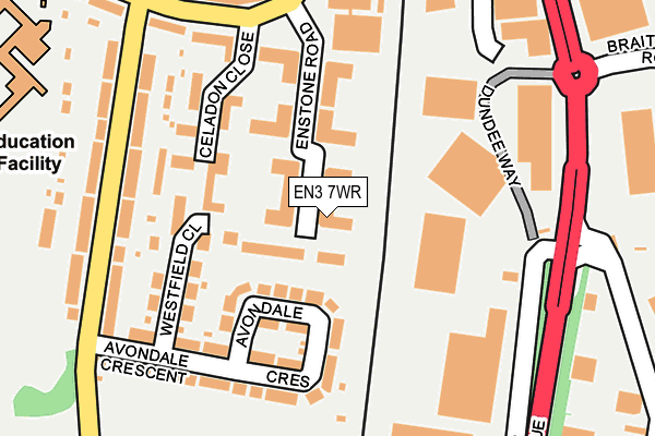 EN3 7WR map - OS OpenMap – Local (Ordnance Survey) EN3 7WR map - OS OpenMap – Local (Ordnance Survey)